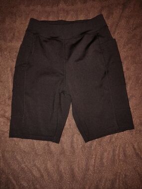 Pop Fit Black Women’s High-Waist Performance Bike Shorts